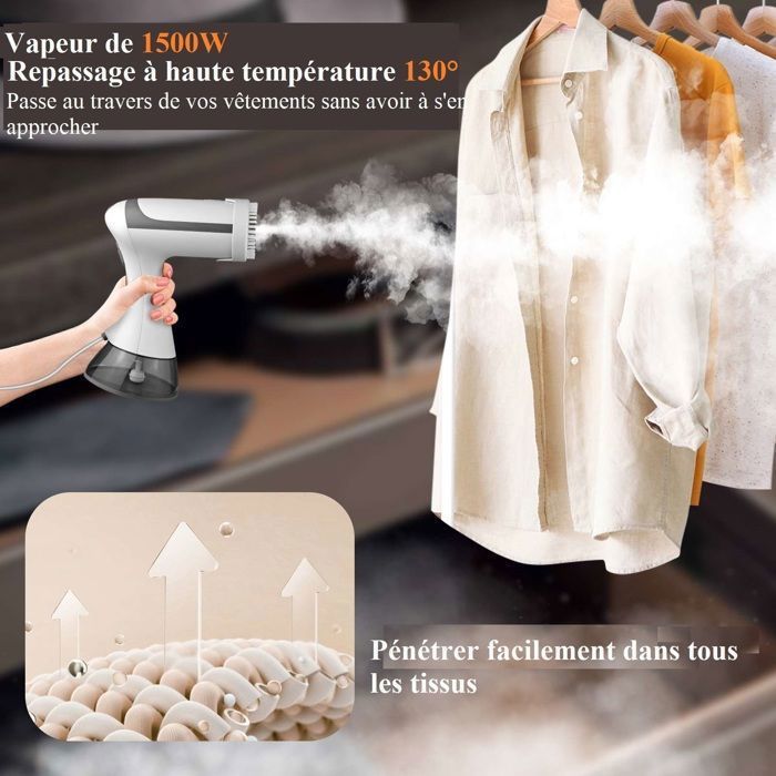 Défroisseur Voyage Léger Défroisseur Vapeur VINATO 1300W Léger