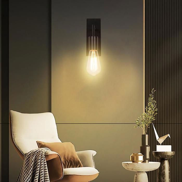 Applique Murale Créative Luminaires E27 Edison Industrielle Moderne Lampe De Mural Cage Metal Blanc