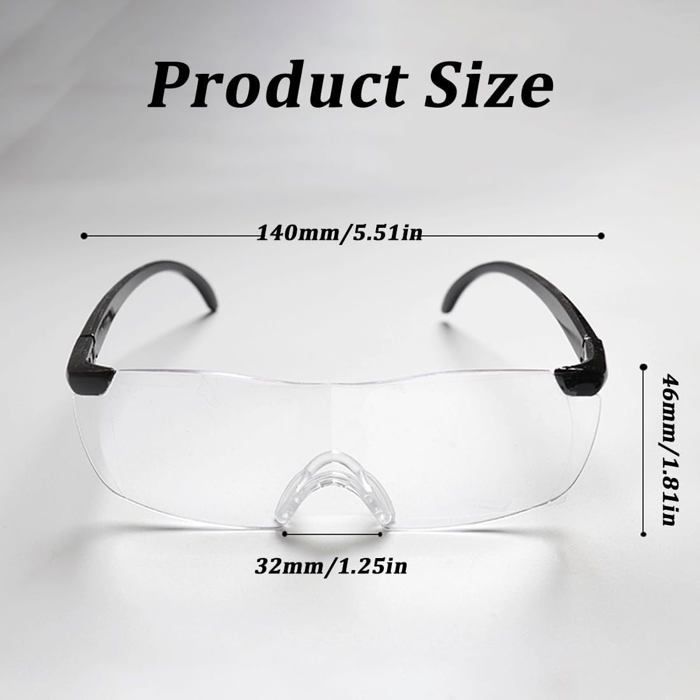 IKOPFLN 2 Lunettes Loupe De Lecture 300% Grossissement - Anti Lumière Bleue - Portable Pour Travail Précis & Porteurs De Lunettes