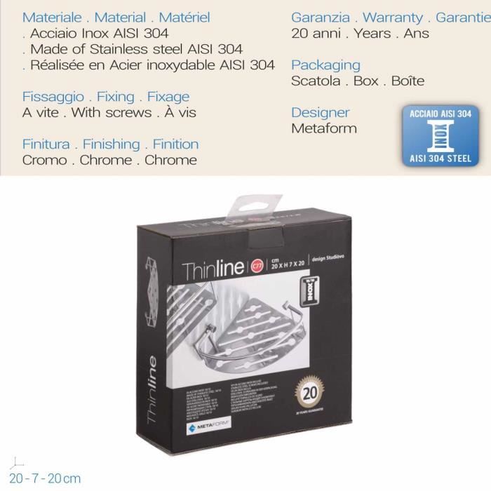 Etagère D'angle De Douche - Inox - H. 56/275 Cm | Leroy Merlin