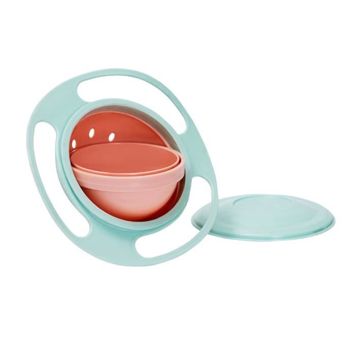 CZ02406-Gyro Bol Repas Bébé Anti-Déversement Bol Lisse pour Enfants 360