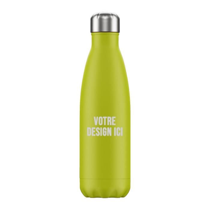 Gourde Isotherme Personnalisée 500 Ml – Photo Et Texte, Acier Inoxydable, Paille Intégrée – 16 Couleurs – Cadeau Sport Ou Rando