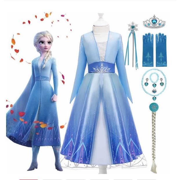 Déguisement Elsa pour enfants - FINDPITAYA - La Reine des Neiges - Bleu