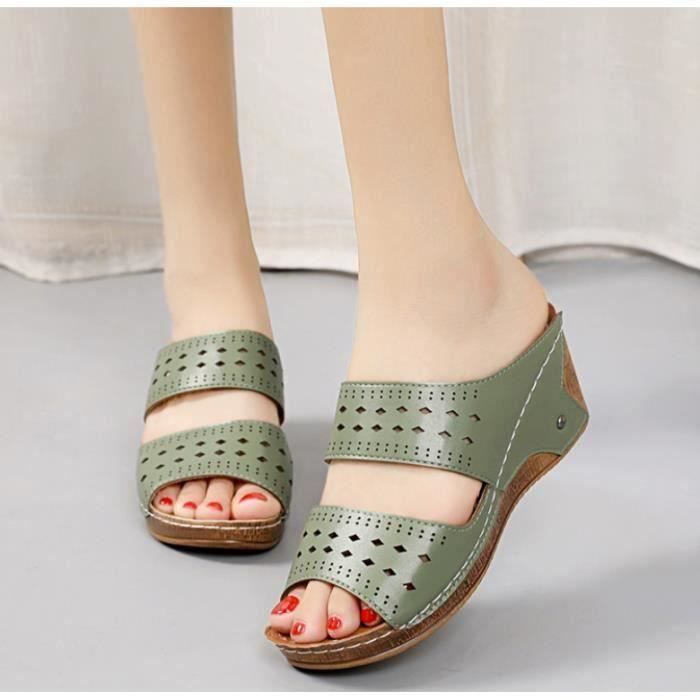 mules femme cuir chic