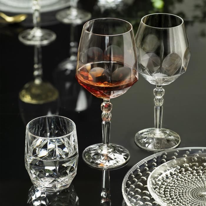 6x) Verres à Vin rouge 860ml en Cristallin (pour Bourgogne) SPLENDOUR -  KROSNO
