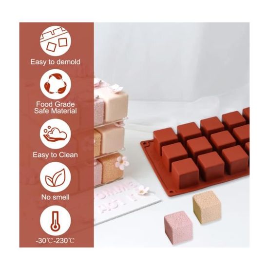 3 Moules Tablette Chocolat Silicone 6 Cavités - Moule Chocolat Antiadhésif Sans BPA