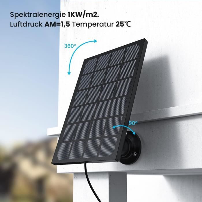 Panneau Solaire Pour Caméra Blink D'extérieur, 4W Panneau Solaire Pour