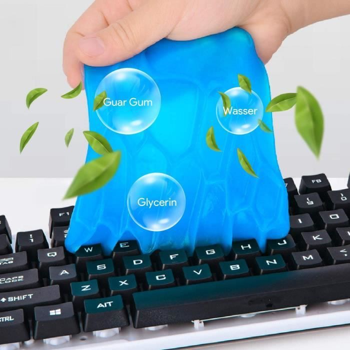 2 pièces Super propre nettoyant magique Gel clavier ordinateur portable  Mobile poussière outil de nettoyage polyvalent UND Sale - AliExpress