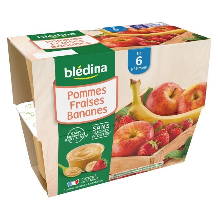 Compote carrefour baby pomme fraise - 400g (4x100g)