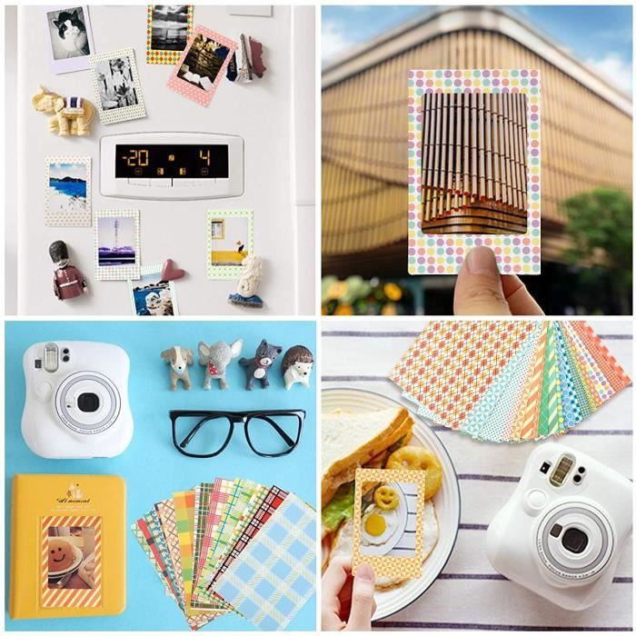 Autocollants Bordures Pour Photos Instax – 140 Motifs Colorés – Compatible Polaroid Et Fujifilm Instax Mini – Déco Personnalisable, Sans Trace De Colle