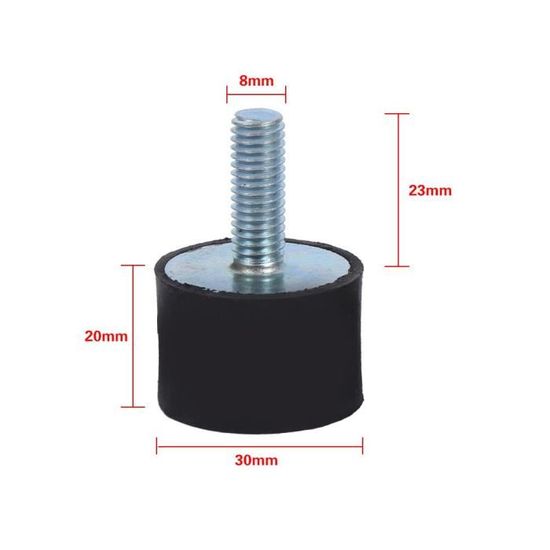 Support Anti-vibration Caoutchouc M10 - 50x20mm - Uxcell - Lot