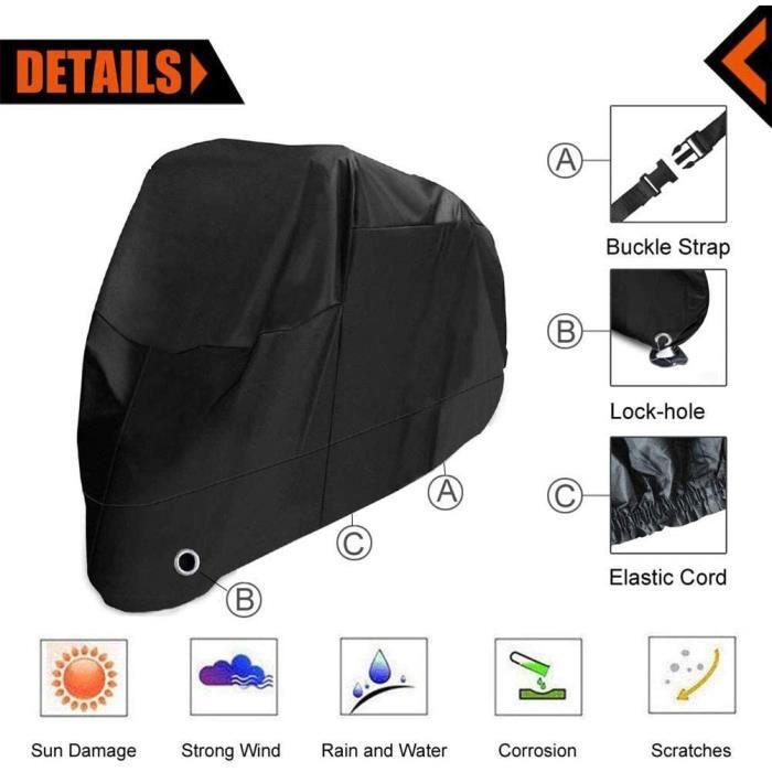 Motorhoes XXL – 245 X 105 X 125 Cm – Eenvoudig Op Te Bergen – Beschermhoes Voor Motorfietsen