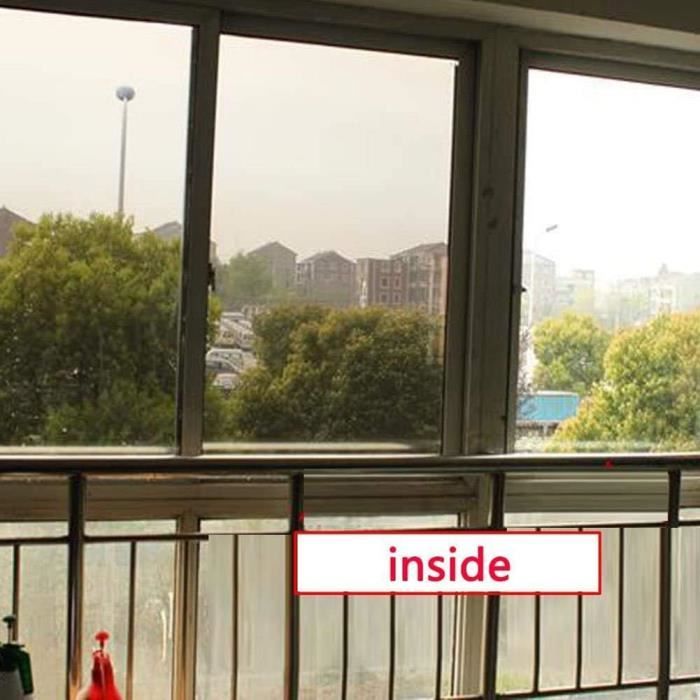 Film fenêtre Anti-Regard Film Miroir Fenêtre sans Tain Anti Chaleur Anti UV  Protection de la Vie Privée pour Fenêtre Bureau 50×200CM - Cdiscount Maison