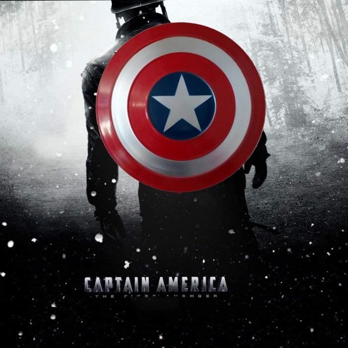 Bouclier en plastique metallisé Captain America™ 30 cm enfant :  Deguise-toi, achat de Accessoires
