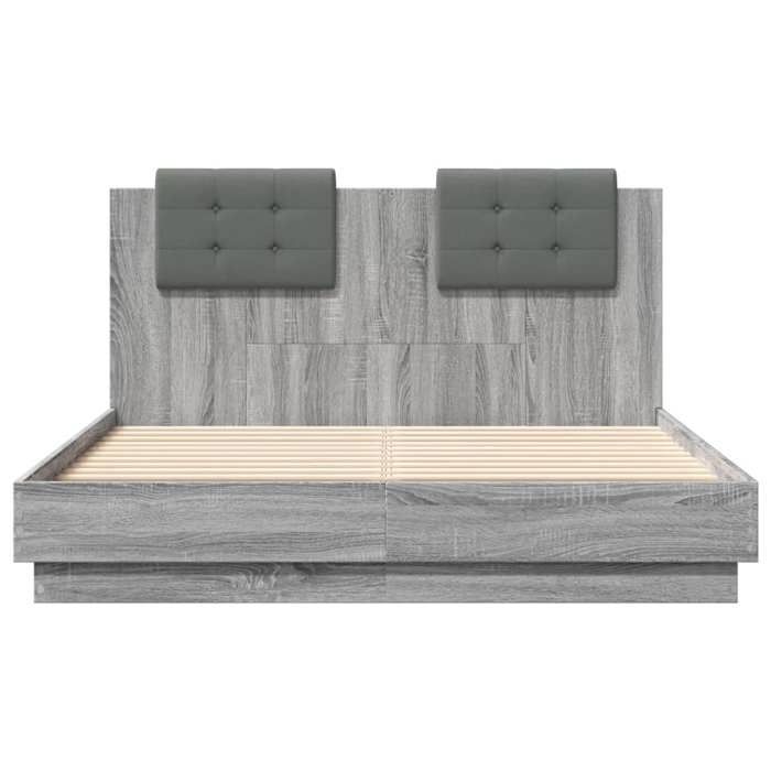VidaXL Cadre de lit avec tiroirs sans matelas sonoma gris 135x190 cm | Leroy Merlin VidaXL Cadre de lit avec tiroirs sans matelas sonoma gris 135x190 cm | Leroy Merlin