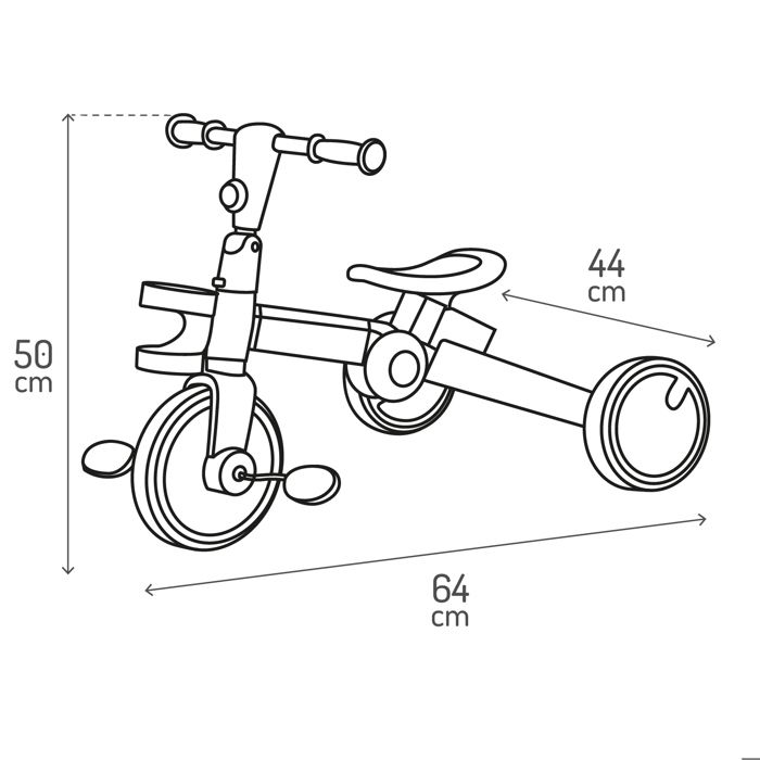 Tricycle 3 en 1| Evolutif| Réglable| Max 25 kg|18 mois à 5 ans| Léger