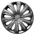 Enjoliveurs de roues STRONG graphite laqué 14" lot de 4 pièces - Universel - Polystyrène, ABS et polyamide-0