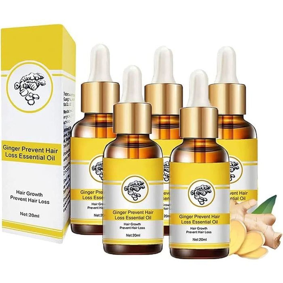 Saksraar Ginger Prevent Hair Loss Essential Oil, Hair Growth Essential