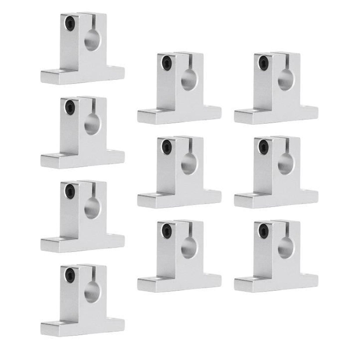 PATIKIL Lot De 4 Supports De Guidage Linéaire SK10 En Aluminium – Idéal Pour Axe De 10 Mm