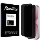 Film Noir Anti Espion - Phonillico - iPhone 16 - Pack de 2 - Verre Trempé - Résistant aux Rayures