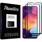 Film de protection d'écran - Phonillico® - Samsung Galaxy A50 - Verre Trempé - Pack de 2 - Bord Noir