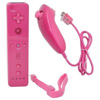 8511 Pour Wii U Connexion Sans Fil Sans Retard Poignée De Jeu Droite Et Gauche Manette De Jeu - Rose