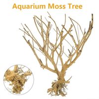 Décoration - aquarium,Arbre naturel en bois flotté à monter soi bricolage, mousse pour Aquarium, ornement de paysage, bonsaï,