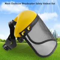 Chapeau de casque de sécurité avec visière à mailles plein visage pour débroussailleuse protection forestière HB057