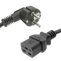 CableMarkt - Câble électrique 3x1.5mm² IEC60320 C19-H vers Schuko-M 10m