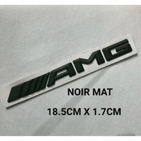 AMG logo Mercedes NOIR Mat ABS Sticker 3D Logo Autocollant