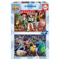 Toy Story 4 Pack Puzzles Woody Buzz l Eclair et amis 2 x 100 pieces Disney Pixar Set puzzle enfant carte