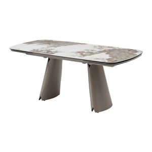 Table Longue IKEA Blanc Marbré - 200x40 Cm, Hauteur 73 Cm (occasion)