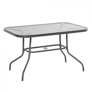 TABLE DE JARDIN  Table de jardin rectangulaire MIKA grise - MYCOCOO