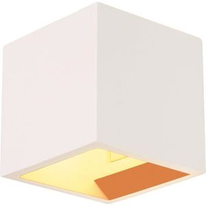 APPLIQUE  Plastra Cube Carré Applique Murale, Plâtre Blanc, 