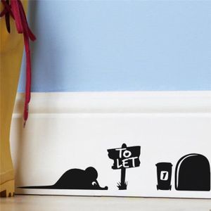 uksellingsuppliers® Sticker mural en vinyle pour plinthes Motif trou de souris 19 cm x 6 cm 