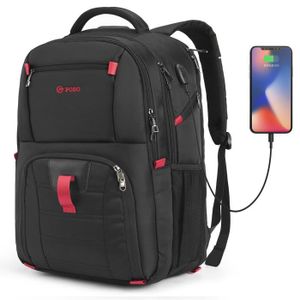 NEWHEY Sac /à Dos Ordinateur 18.4 Pouces Homme Imperm/éable avec USB Charging Port Sac a Dos PC Portable Grande Capacit/é 17 Pouces Voyage daffaires Coll/ège Noir - 18.4inch