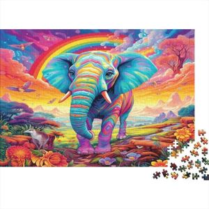 PUZZLE Éléphant Animaux Colorés 500 Pièces Puzzle Adulte 