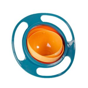 Gamelle anti-renversement pour enfant Gyro Bol rotatif /à 360 /° en forme de UFO pour la formation dutilisation du bol du b/éb/é Bleu