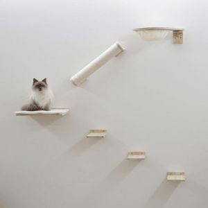 ARBRE À CHAT Arbre à chat mural - 6 pièces Kerbl Alps - blanc -