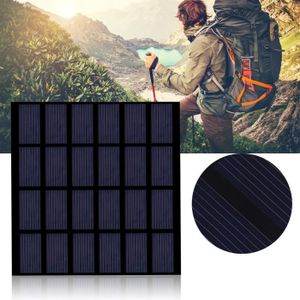BALISE - BORNE SOLAIRE  Qiilu Panneau solaire 1.5W 6V Mini Polysilicon Solar Panel PET Laminated Board DIY Battery Mini Small Solar jardin borne