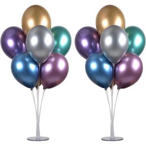 BALLON DÉCORATIF  Kit de support de ballon de table de 71,1 cm de haut pour décorations de fête d'anniversaire et décorations de mariage(2 pack)