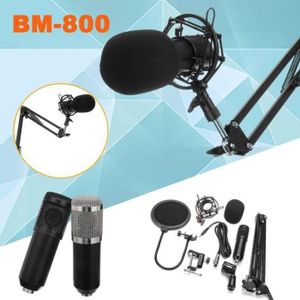 HAUT-PARLEUR - MICRO Kit BM800 Microphone Capacitif + Support Micro Pou