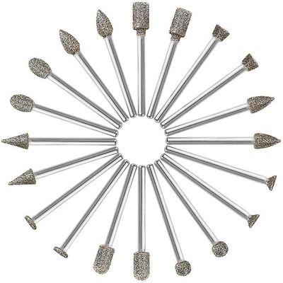 Treki 30Pcs Fraise Diamant 3mm Foret Fraise Diamantée Tige Forets Treki 30Pcs Fraise Diamant 3mm Foret Fraise Diamantée Tige Forets