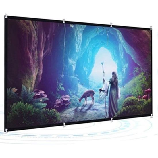 Écran Projecteur Portable 84 Pouces 16:9 - HD 4K - Tissu Anti-Rides - Pour Home Cinéma/Extérieur