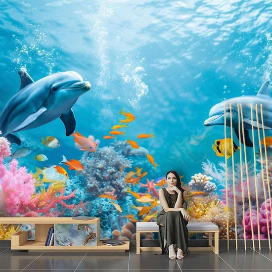 Cadre photo dauphins en résine - Décoration