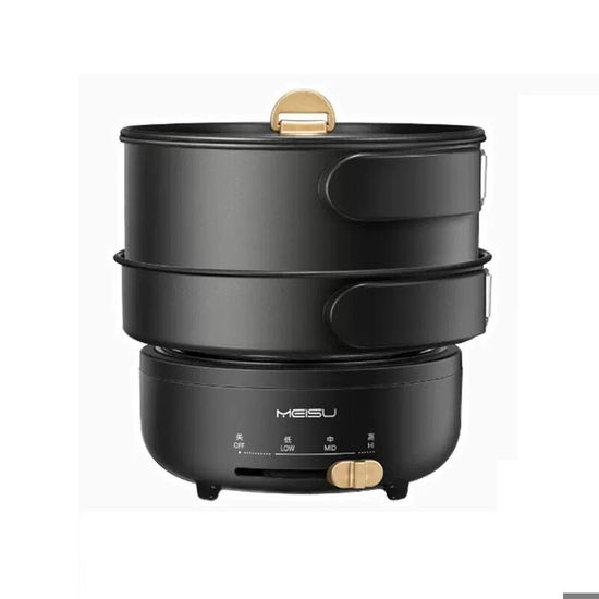 Marmite Électrique 2.5L Multifonction – Cuisson, Friture, Ragoût Anti-adhésive