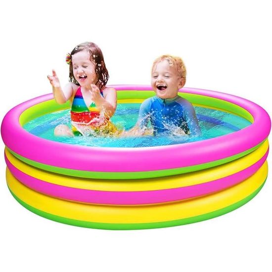 Piscine De Plage Pliable Pour Enfant – Tapis D'Eau 2x2 M Avec Piquets – Pataugeoire Portable Bébé – Voyage Été
