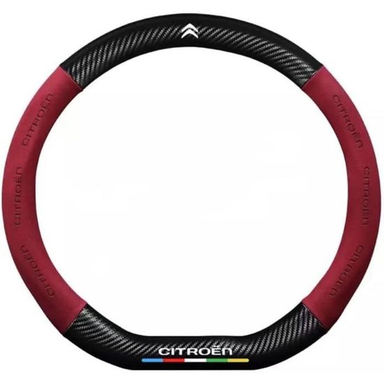 AYBEN Couvre Volant Voiture, Pour Citroen C4 Picasso II 2013-2018 Antidérapant Respirant, Protège-Volant Pour Auto, Protecteur De Volant,A