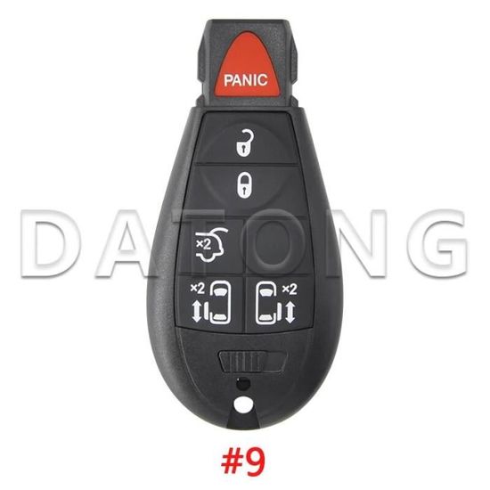 Coque Télécommande 3 Boutons Pour Jeep Cherokee KL 2014-2019 Et Fiat 500X 2014-2018 - Boîtier De Remplacement Noir
