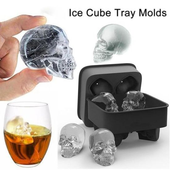Moule En Silicone 40 Cavités En Forme De Tête De Mort – Pour Chocolat, Bonbons, Glaçons, Idéal Halloween (avec Compte-Gouttes) - 7